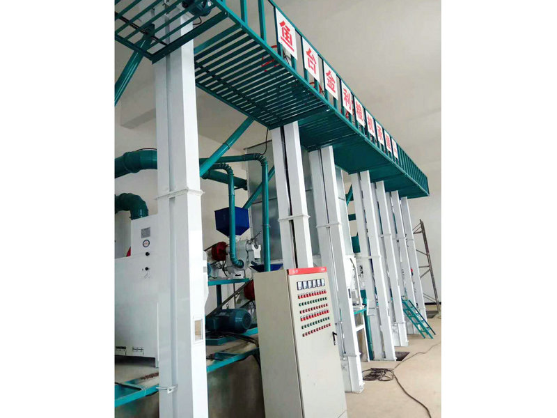 甘肅慶陽20噸小米成套加工設備安裝完畢