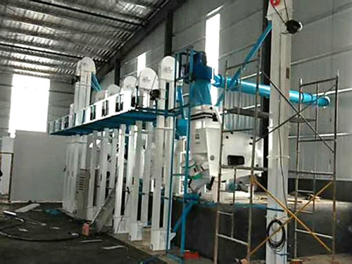 山東金鄉(xiāng)馬廟20噸小米成套加工設備安裝完畢