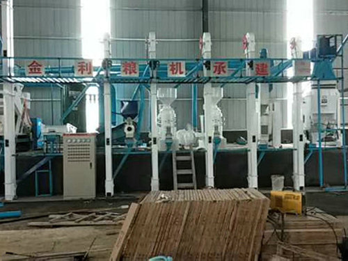 山東金鄉(xiāng)馬廟20噸小米成套加工設備安裝完畢